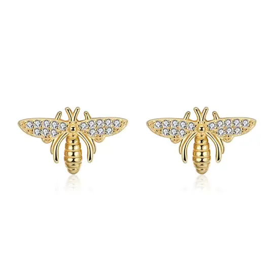 14K Gold-Filled Bee Stud Earrings