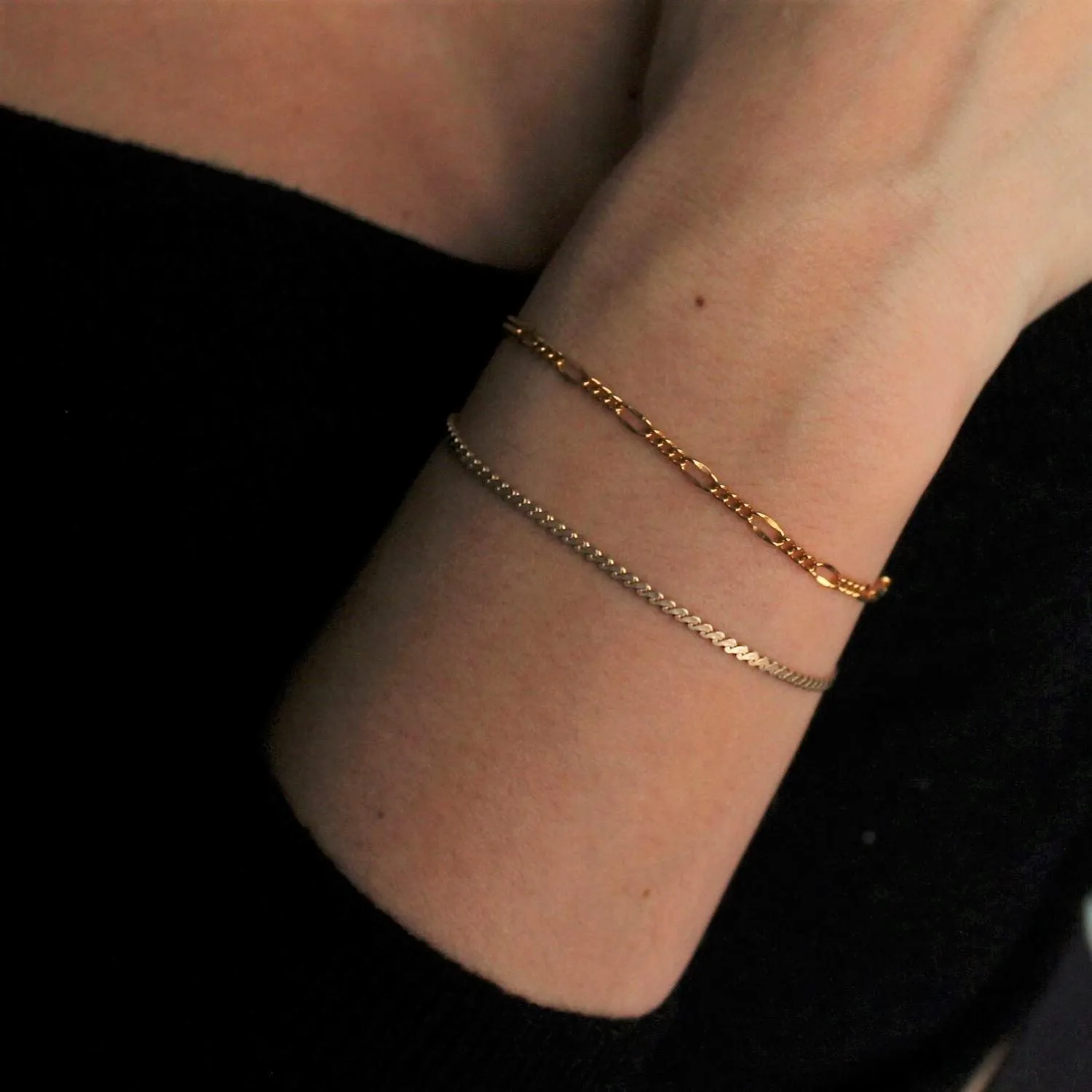 14k Gold Serpentine Chain Bracelet