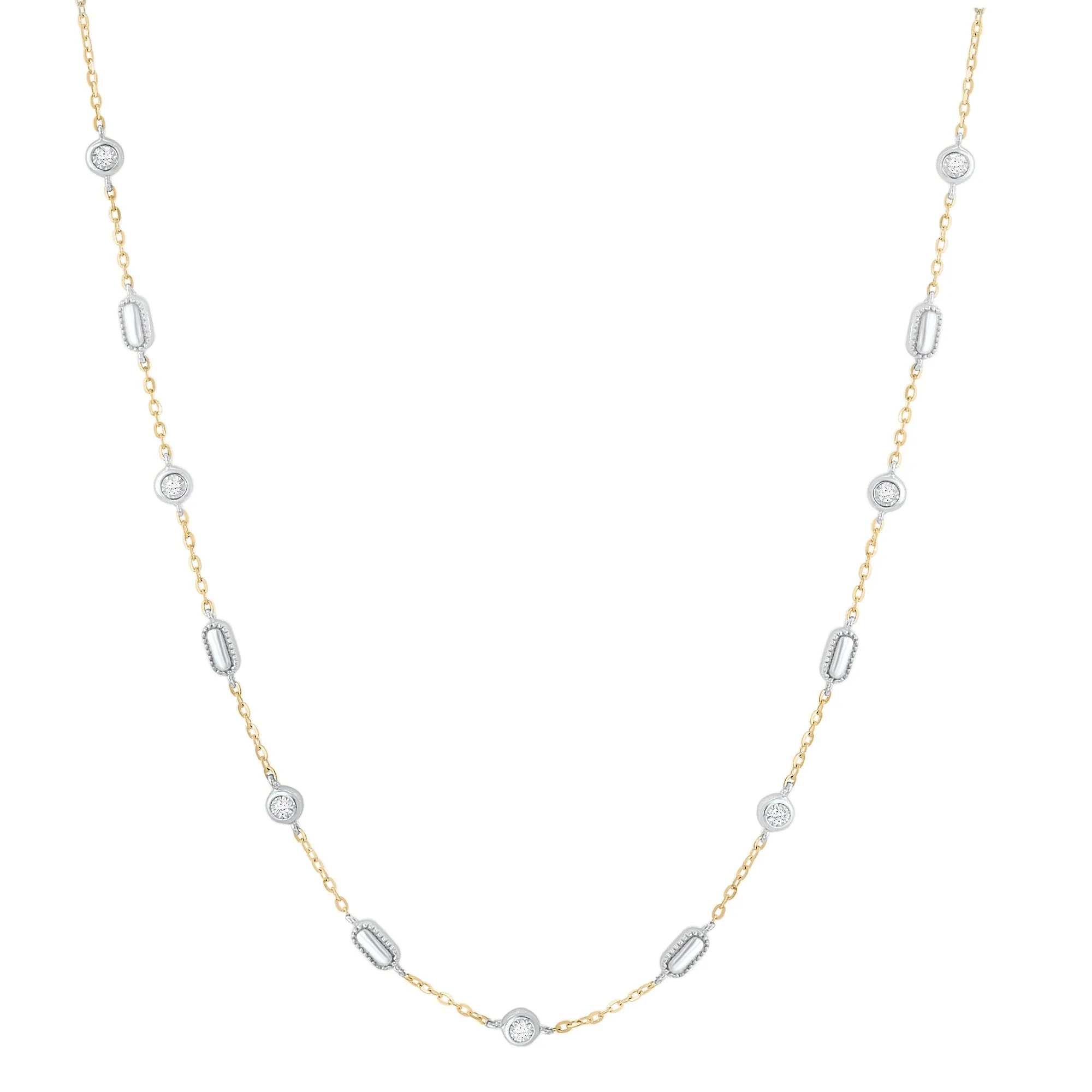 14KWY 7D0.10CT DIAMOND NECKLACE  (118N403166A14)