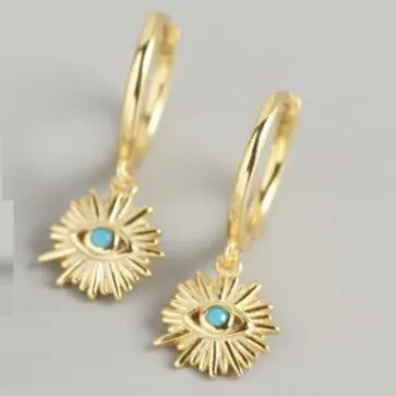 18K Gold-Filled Evil Eye Earrings