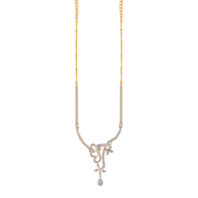 18KT (750) Yellow Gold And Solitaire Necklace For Women