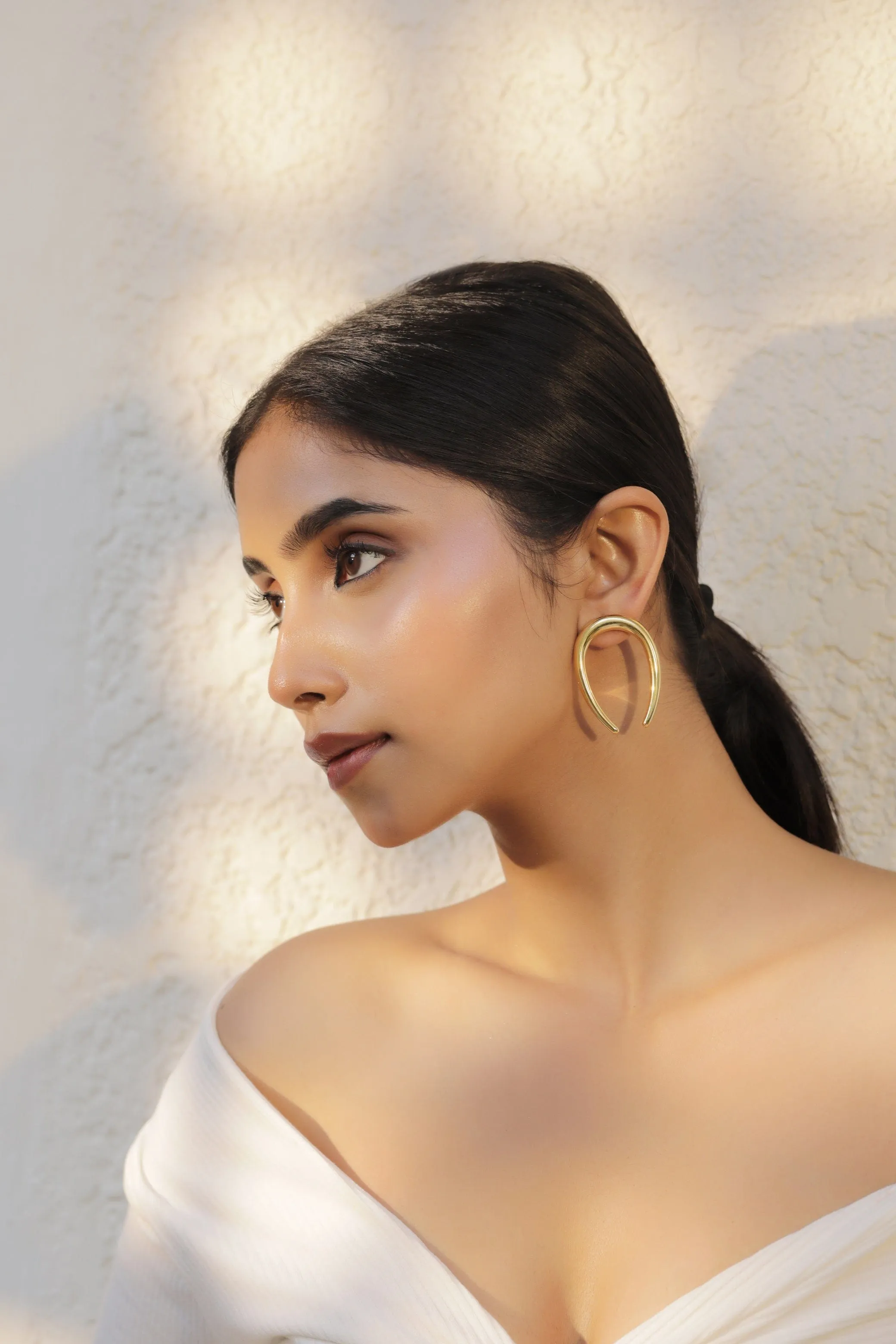 18KT Gold Plated Stainless Steel  Tarnish Free Waterproof Demi-Fine Hoop Earrings