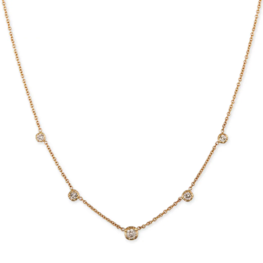 5 GRADUATED SOPHIA DIAMOND NECKLACE