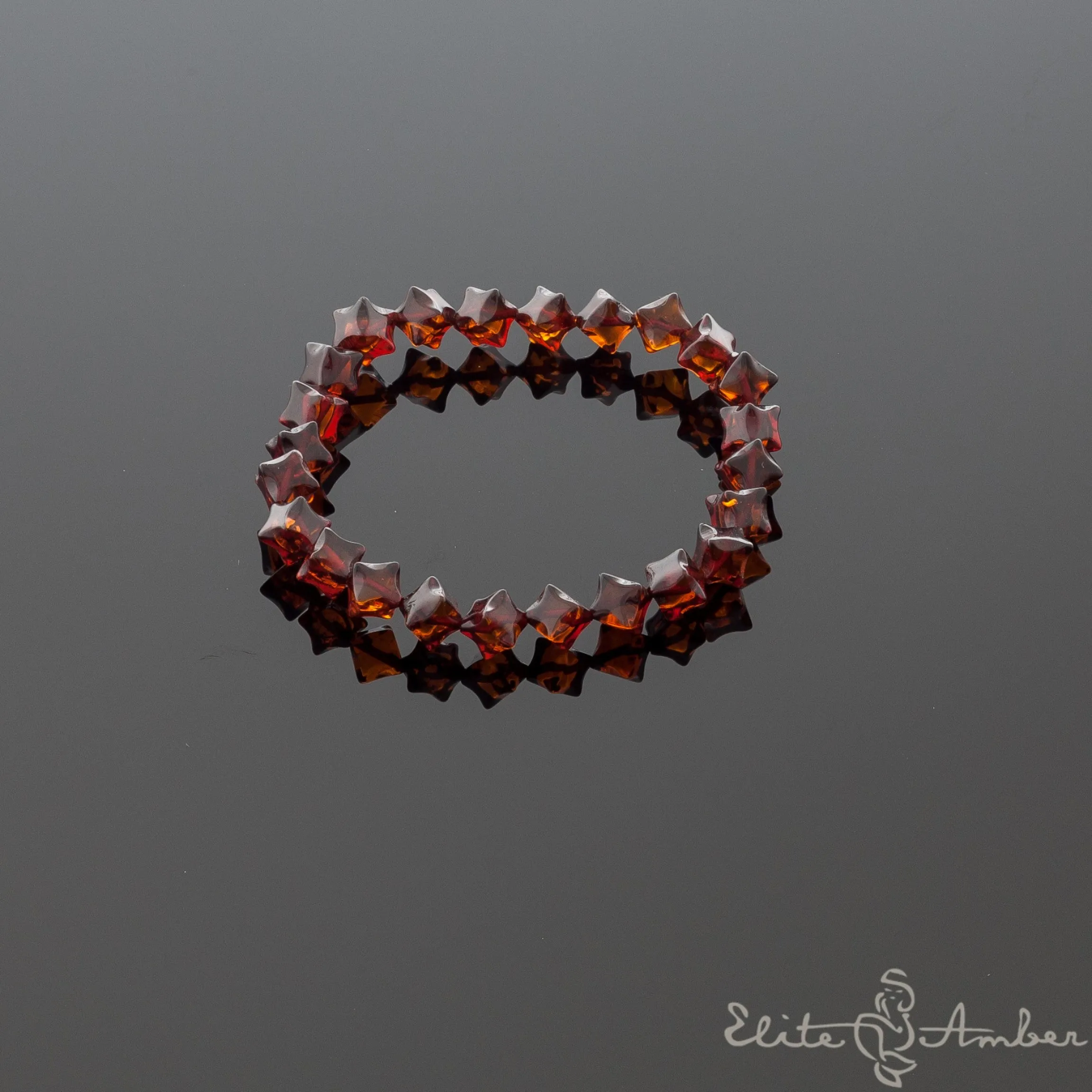 Amber bracelet "Dark star"