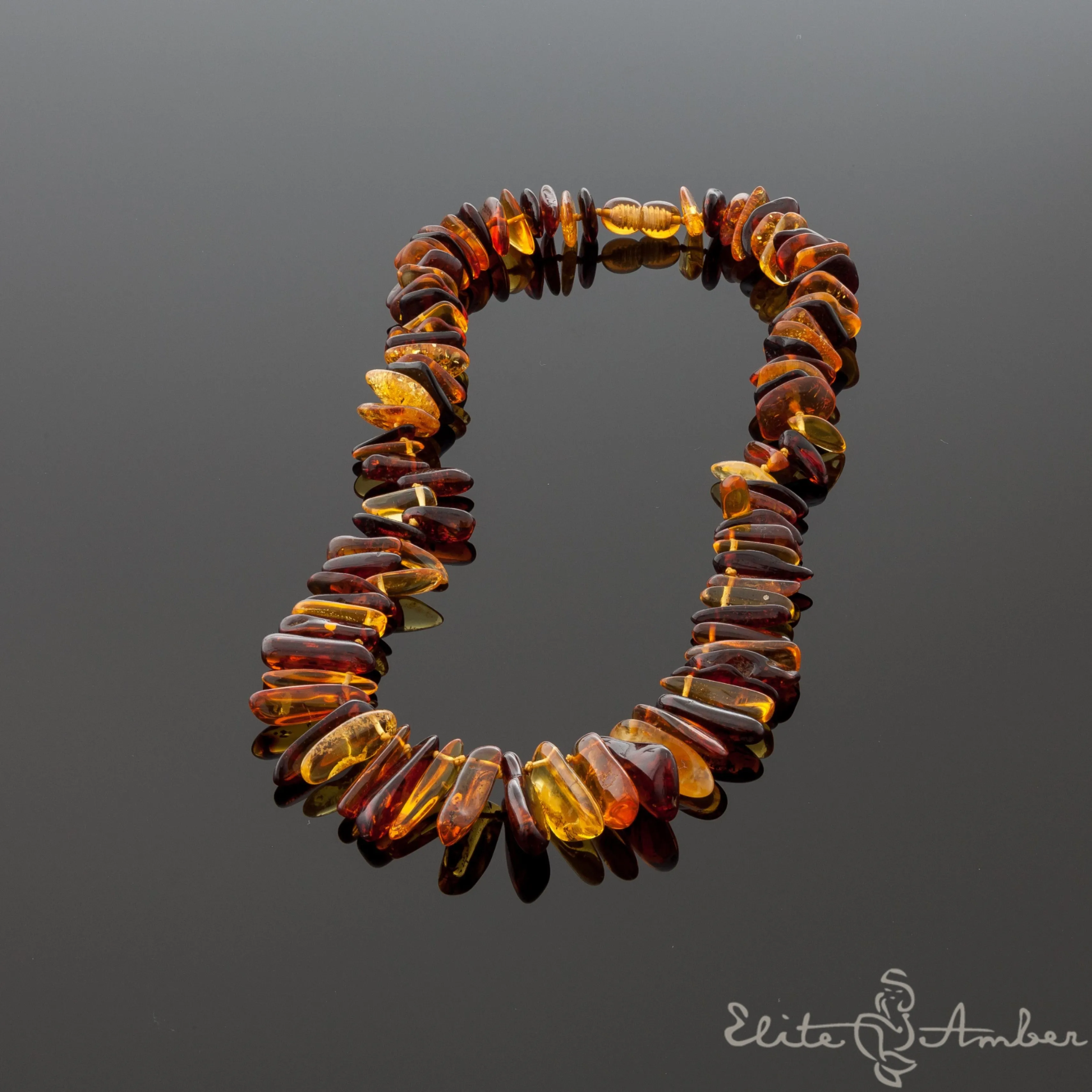 Amber necklace "Amber stick"