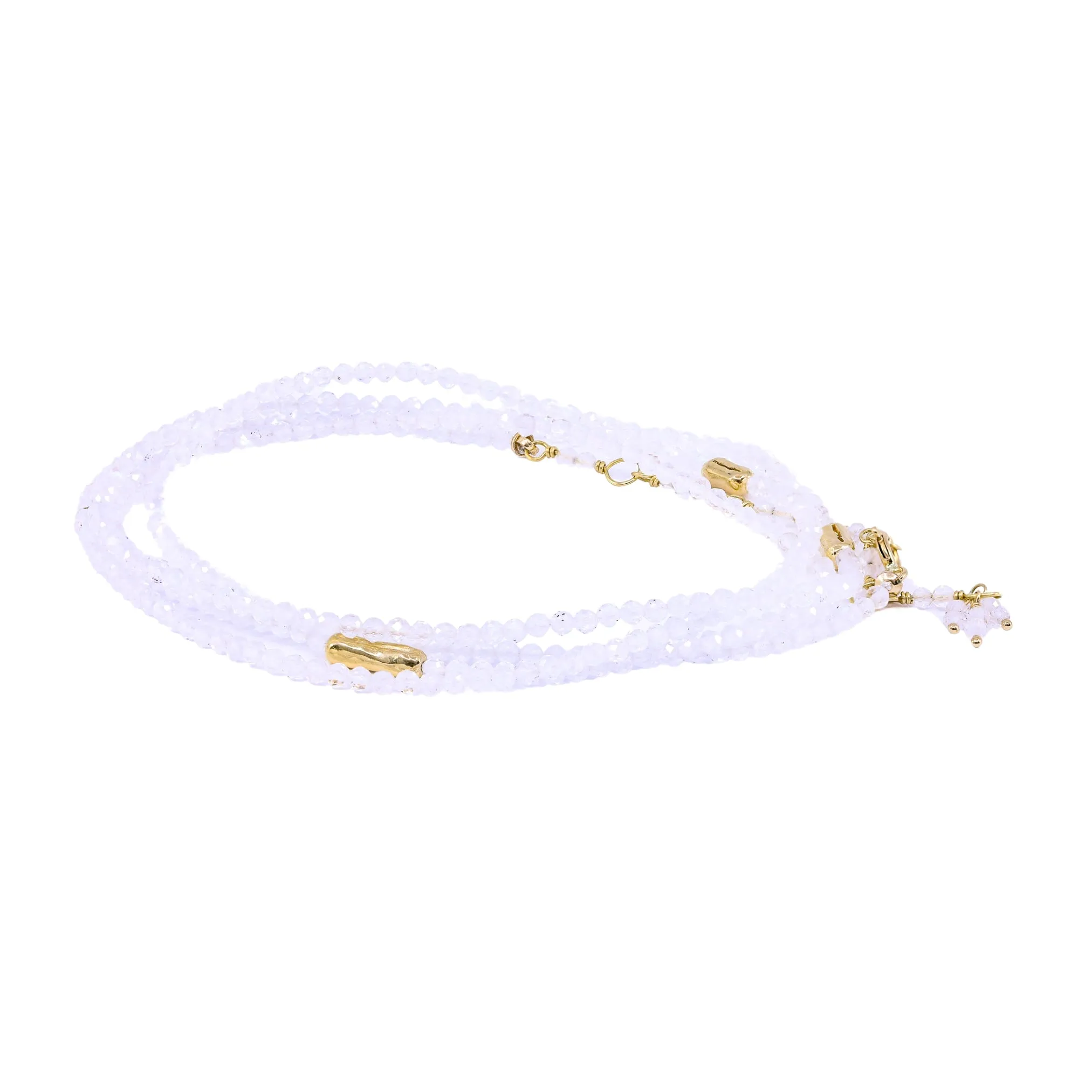 ANNE SPORTUN 34-INCH MOONSTONE BEAD WRAP BRACELET OR NECKLACE