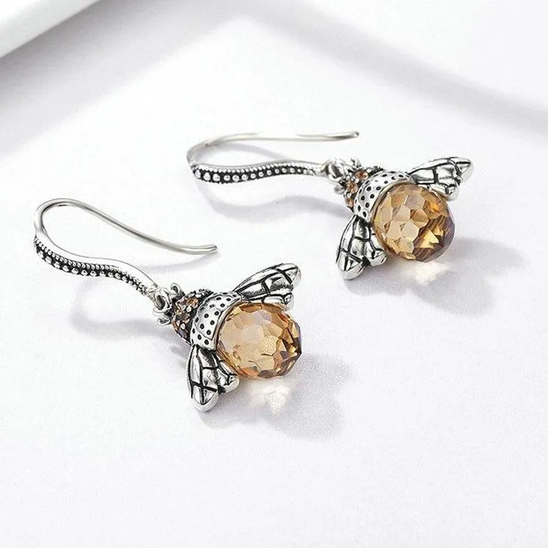 Bee Drop Earrings for Women Lovely Fine Jewelry