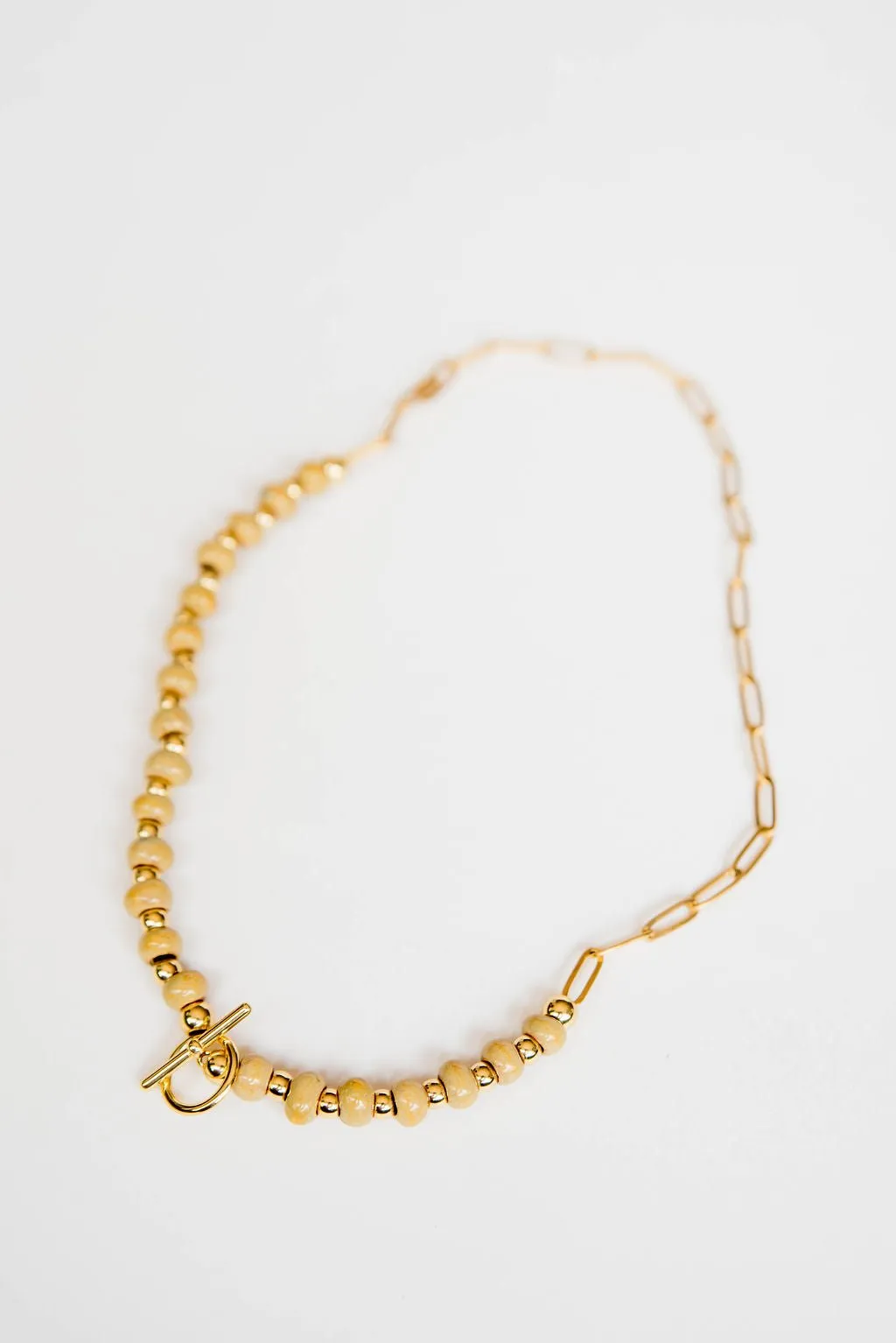 Bel Koz Simple Clay Bead Toggle Necklace