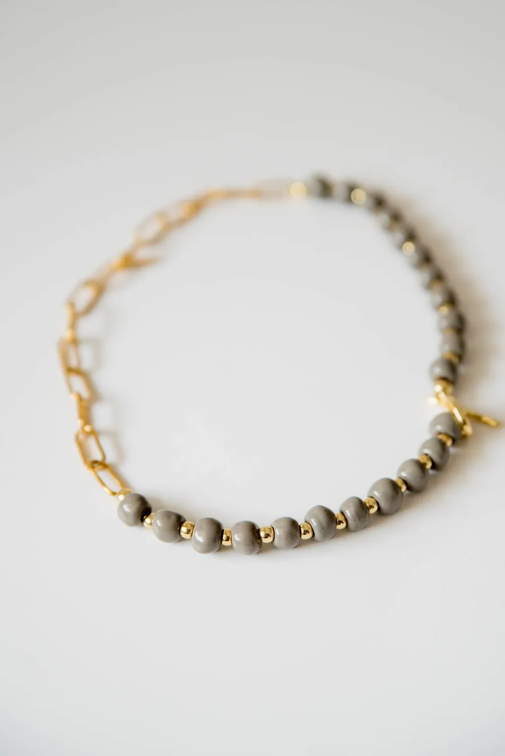 Bel Koz Simple Clay Bead Toggle Necklace