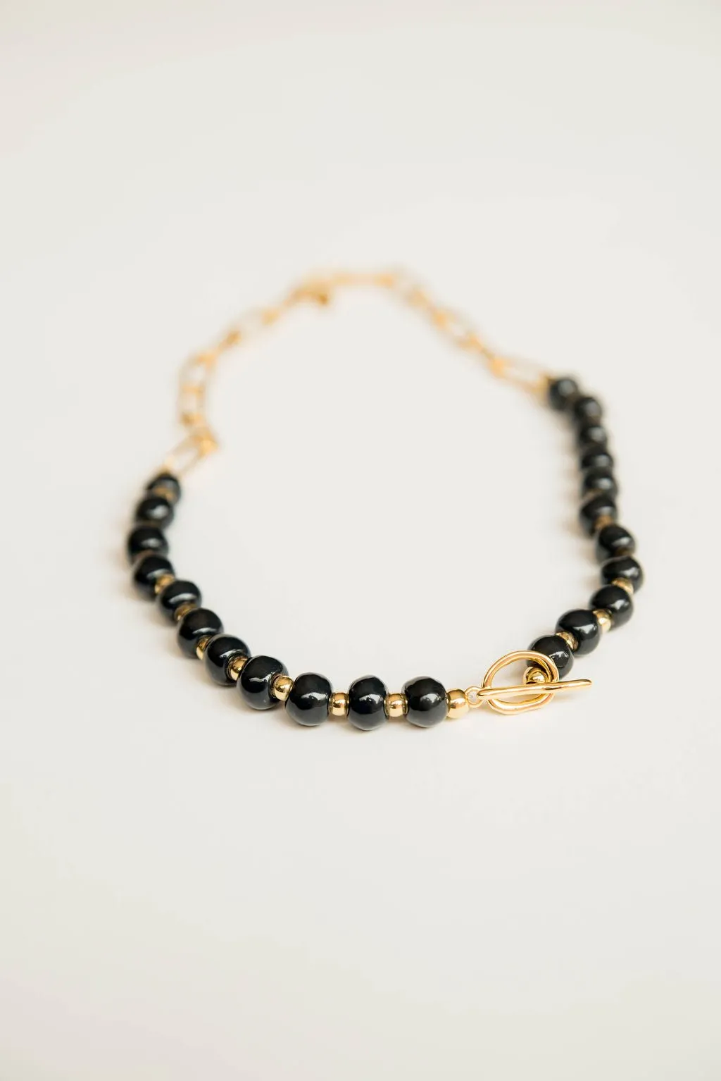 Bel Koz Simple Clay Bead Toggle Necklace