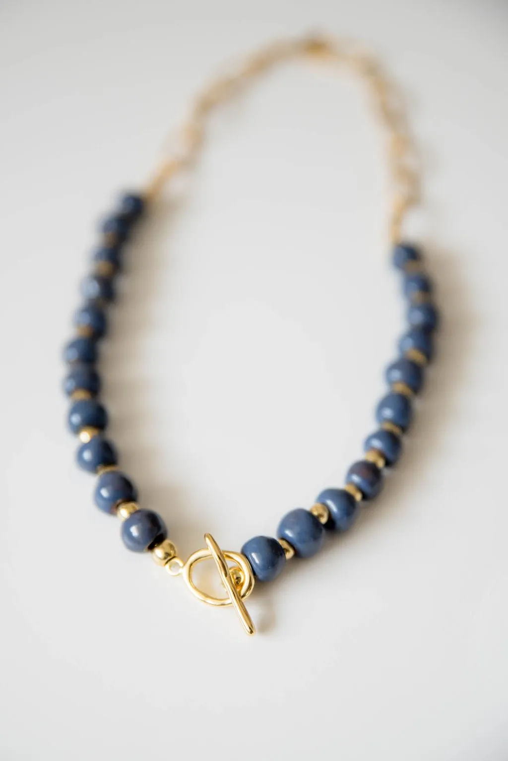 Bel Koz Simple Clay Bead Toggle Necklace