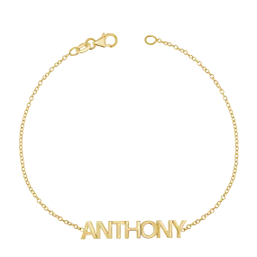 Block Letter Name Bracelet