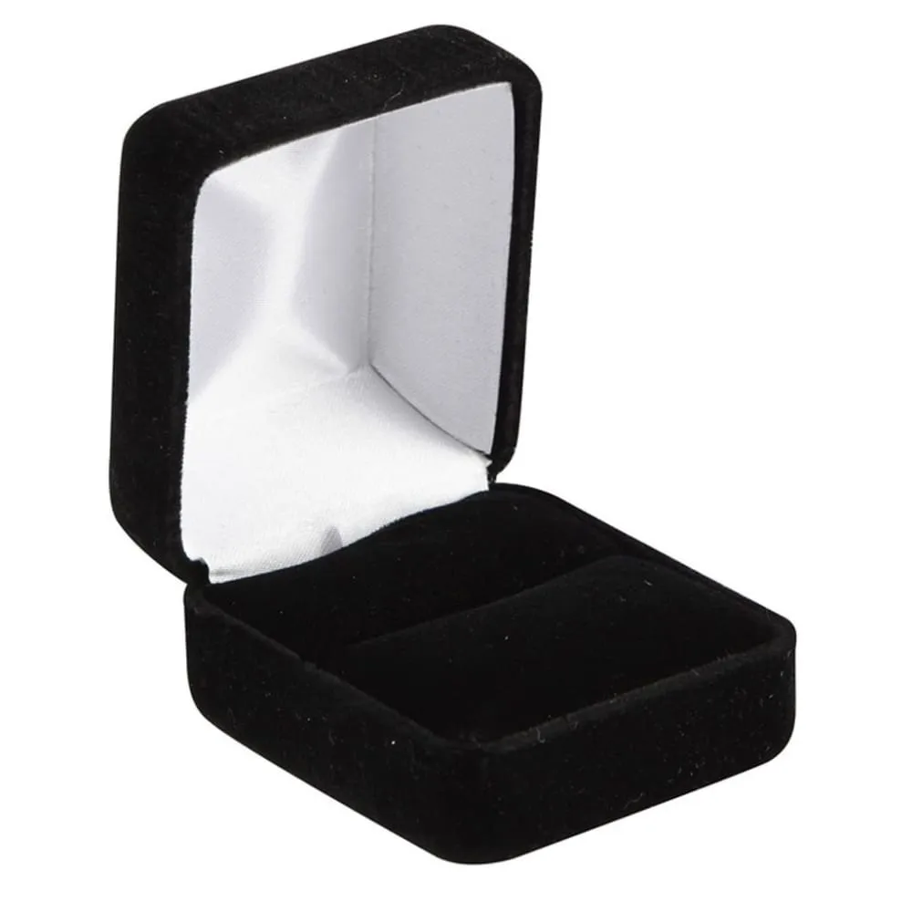 CALIX Men's Domed Black Titanium Ring with Multiple Black Sapphires 8mm