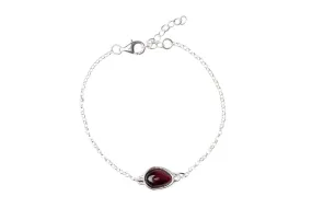 Cherry Amber ELEMENT Link Chain Bracelet - Elegant Baltic Amber Jewelry by Baltic Beauty