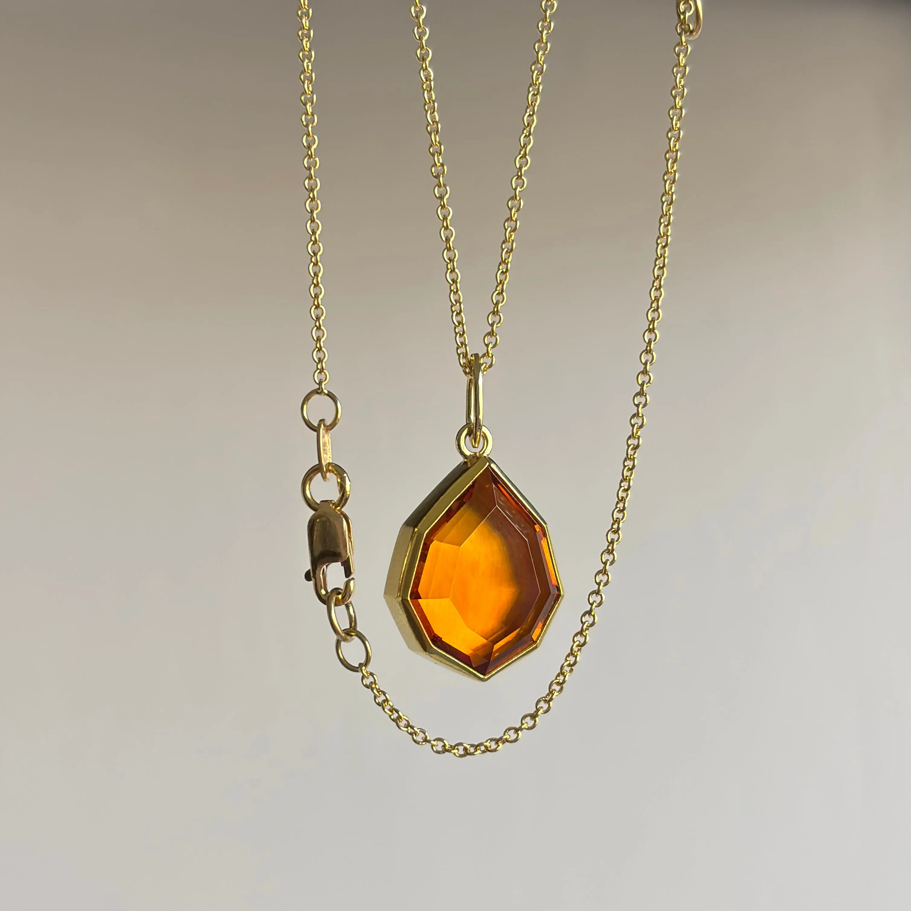 Citrine Shield Pendant