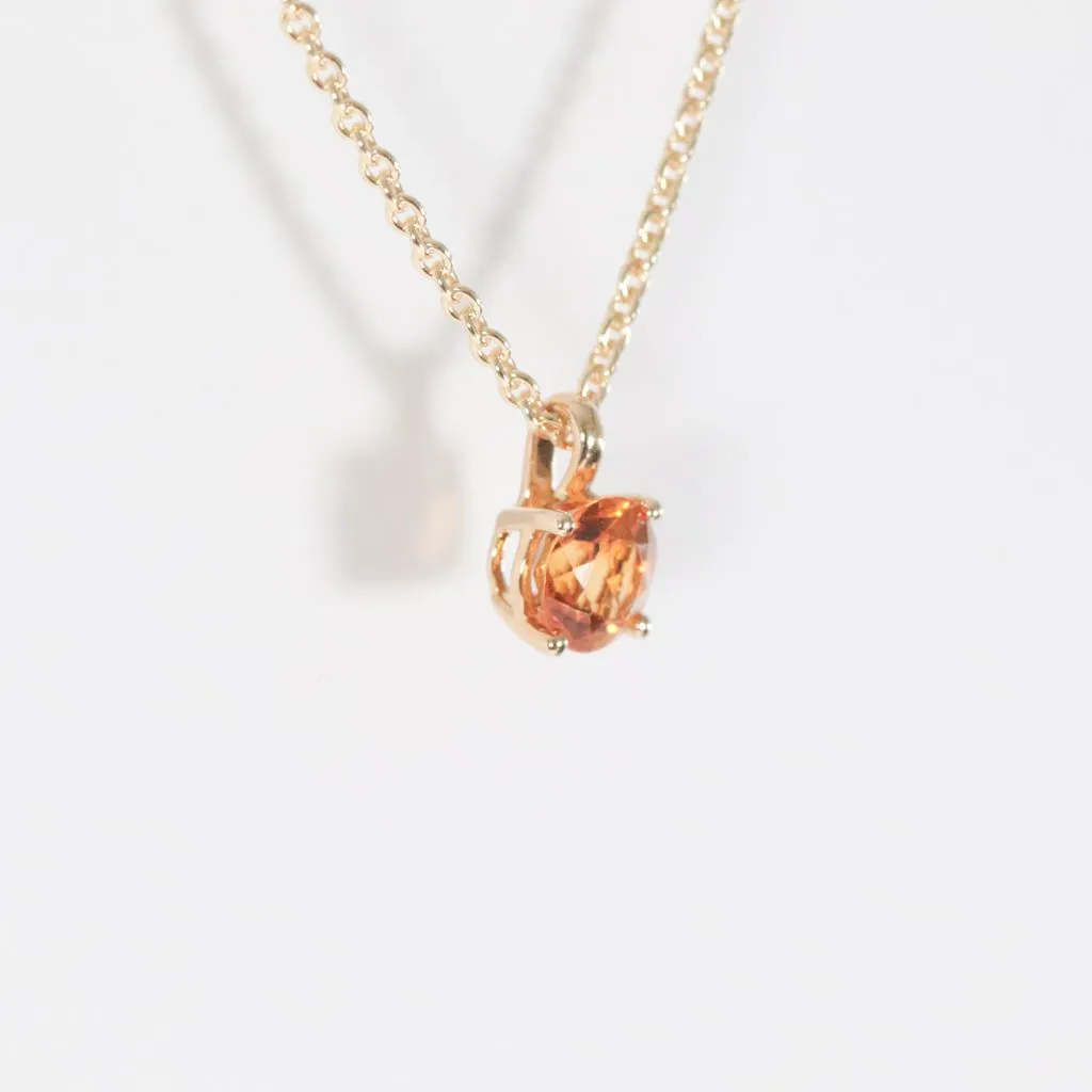 Citrine Solitaire Necklace