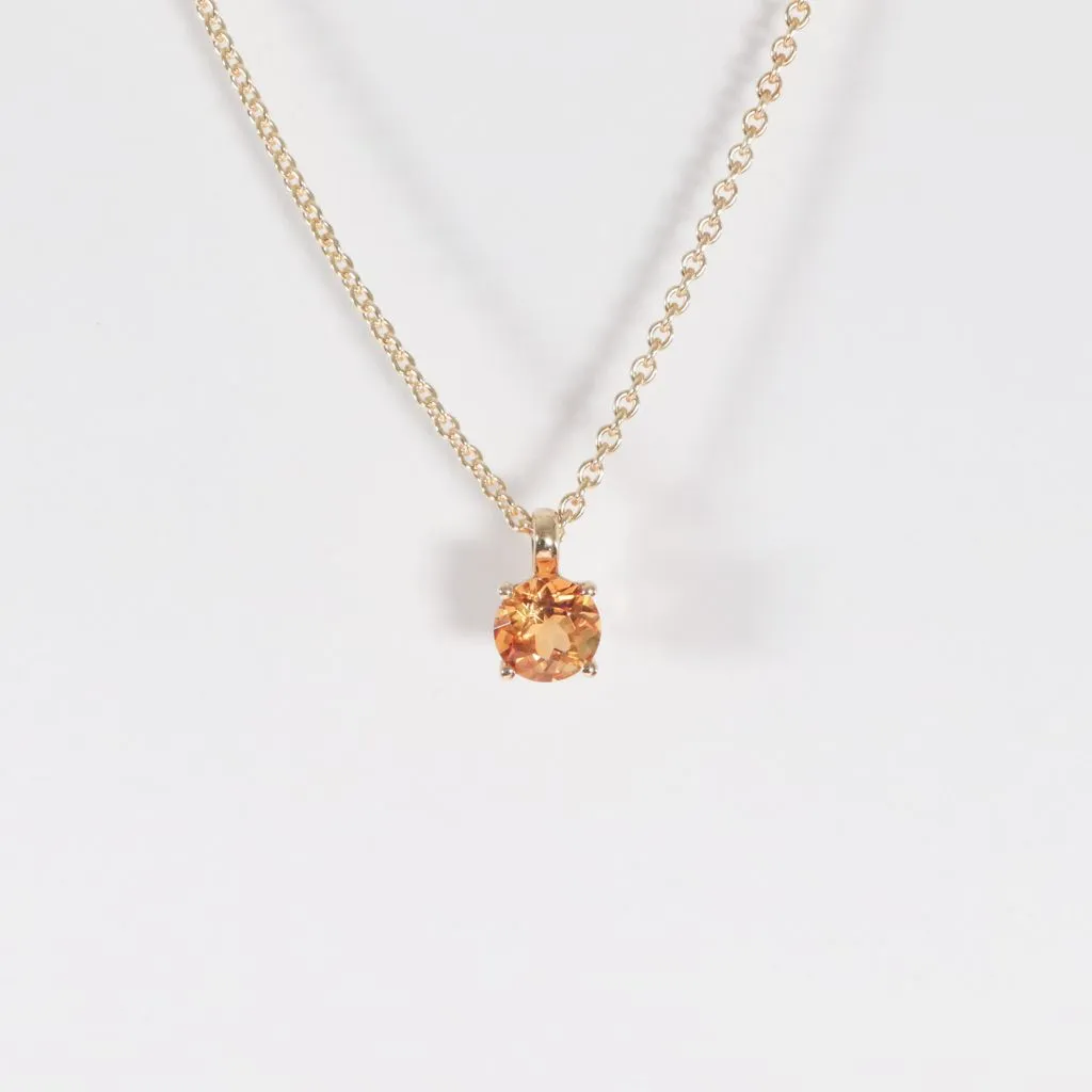 Citrine Solitaire Necklace