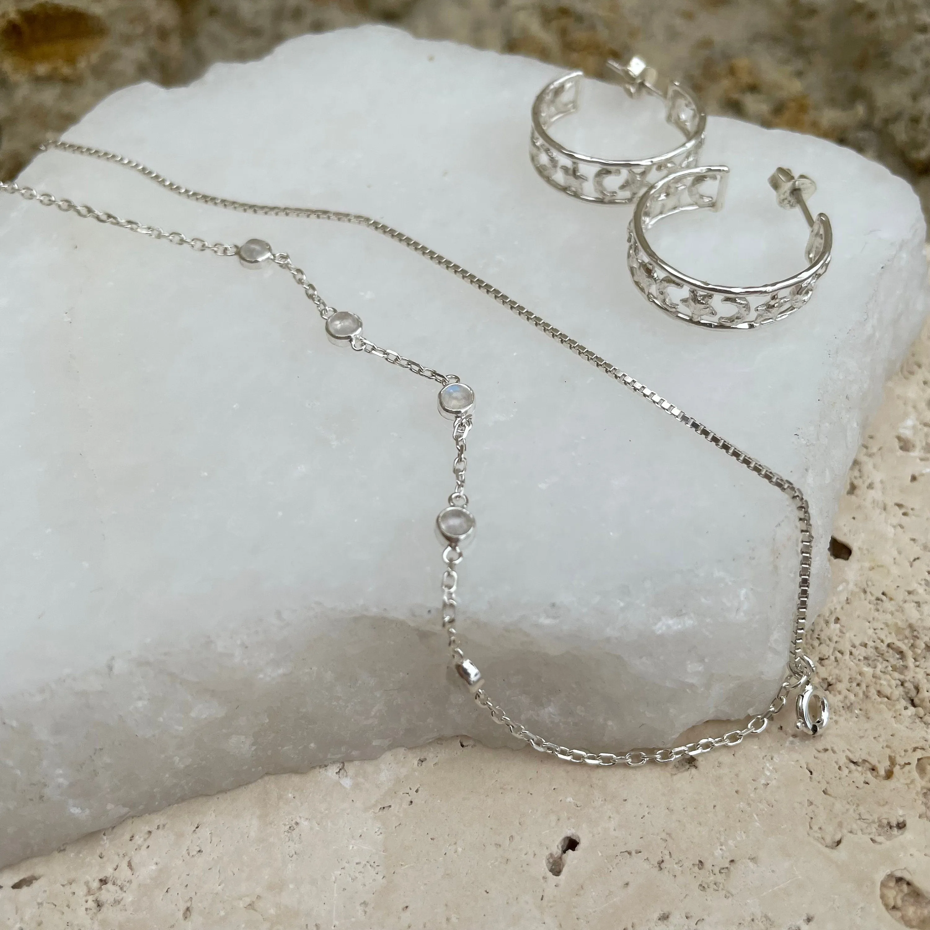 Cleo Silver Moonstone Bracelet
