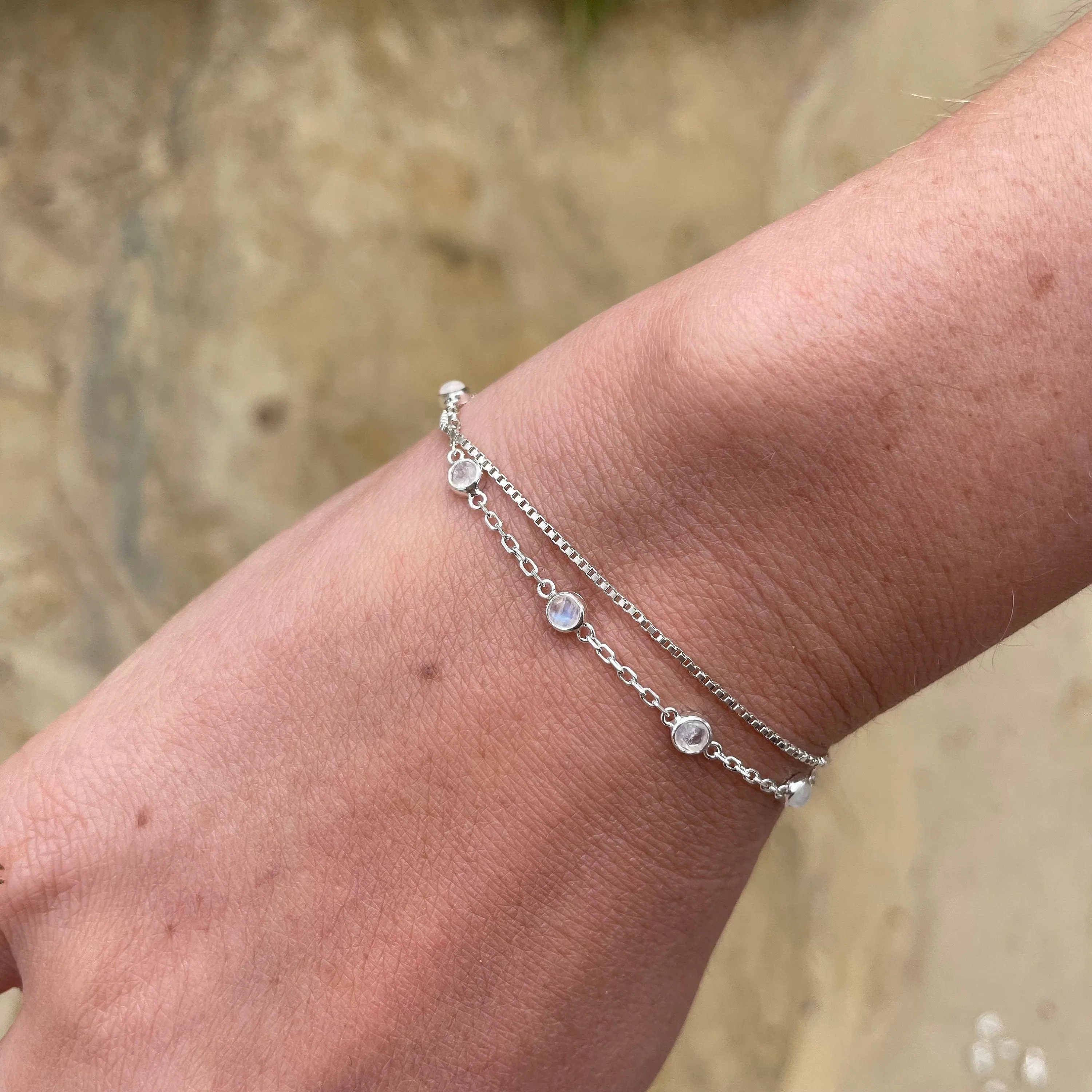 Cleo Silver Moonstone Bracelet