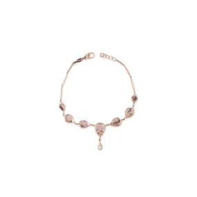 DIAMOND 7 GRADUATED TEARDROP   SMOOTH BAR BRACELET