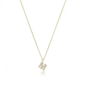 Diamond Jewellery 18ct Gold Diamond Initial Necklace NDQ154/M