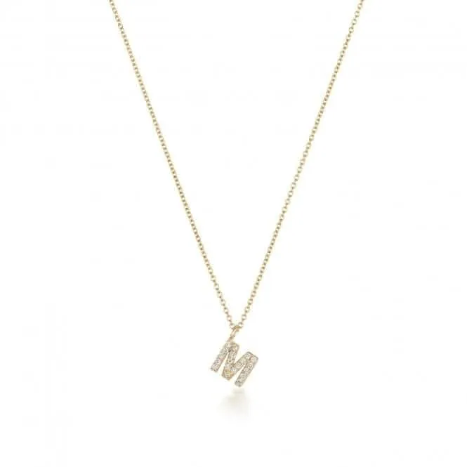 Diamond Jewellery 18ct Gold Diamond Initial Necklace NDQ154/M