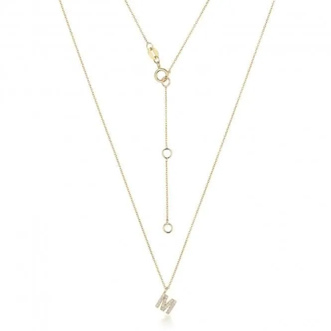 Diamond Jewellery 18ct Gold Diamond Initial Necklace NDQ154/M
