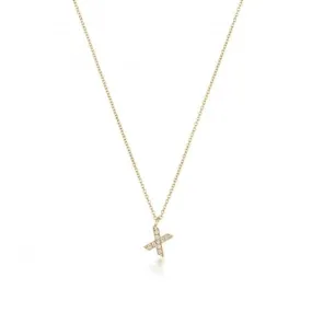 Diamond Jewellery 18CT Gold Diamond Initial Necklace NDQ154/X