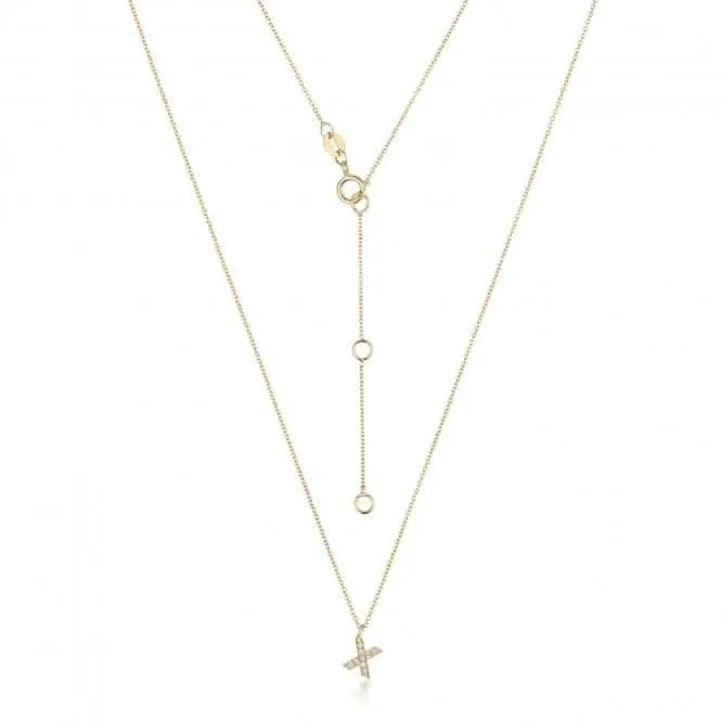 Diamond Jewellery 18CT Gold Diamond Initial Necklace NDQ154/X
