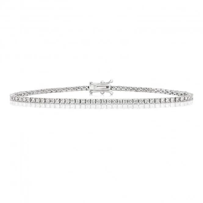 Diamond Jewellery 18ct Gold Tennis Bracelet BDQ702W/FG5
