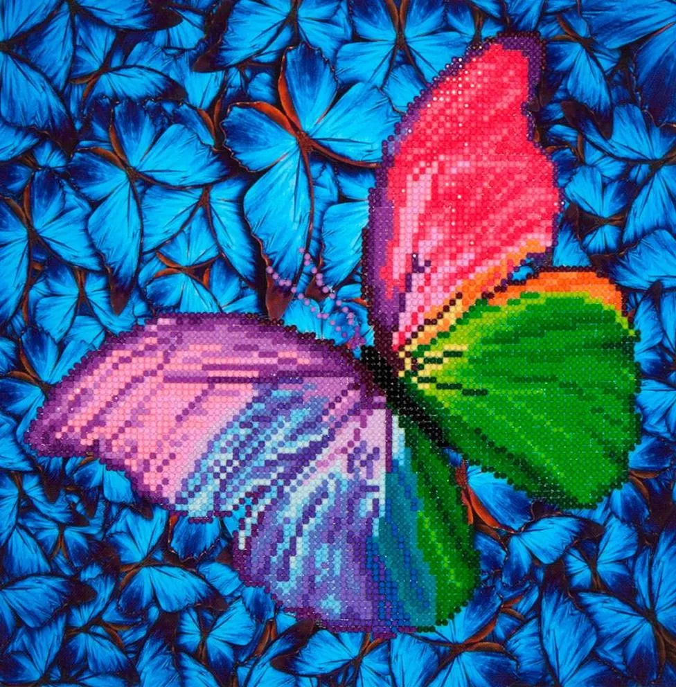 DIY Diamond Dotz Flutter By Pink Butterfly Facet Art Bead Picture Kit