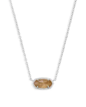 Elisa Silver Plated Necklace in Orange Citrine Quartz by Kendra Scott
