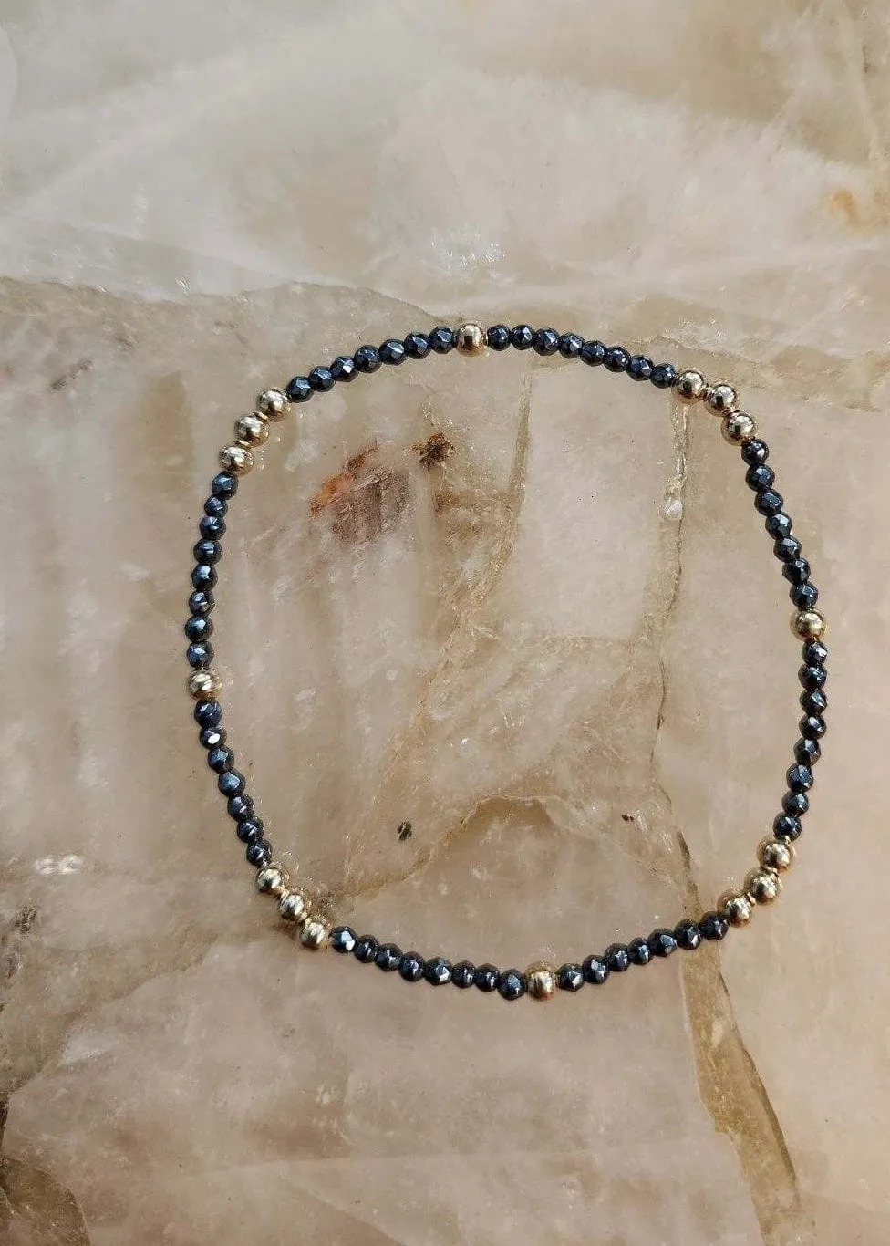 Faceted Hematite Bracelet Collection
