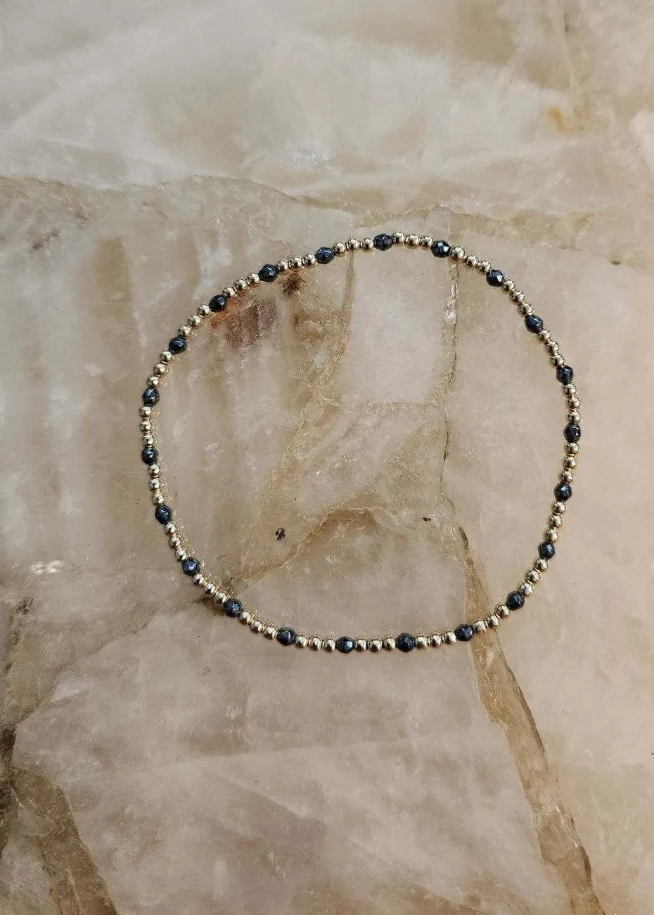 Faceted Hematite Bracelet Collection