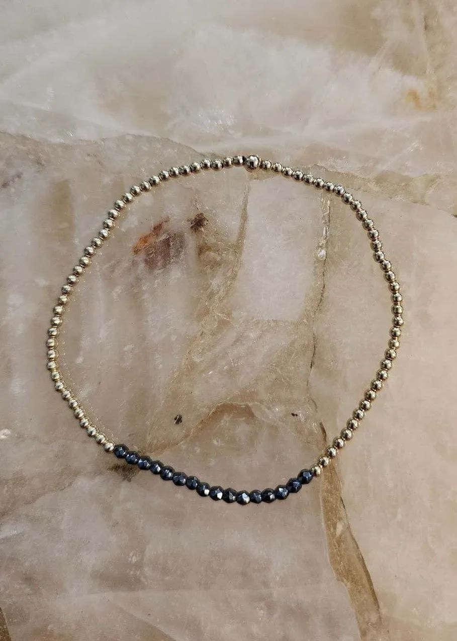 Faceted Hematite Bracelet Collection