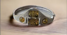 Hand Crafted Baltic Amber And Silver Bracelet