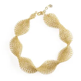 INFINITY Wire Crochet Gold Bracelet