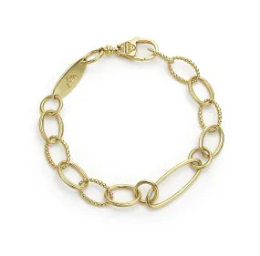 LAGOS Signature Caviar 18K Gold Oval Link Bracelet