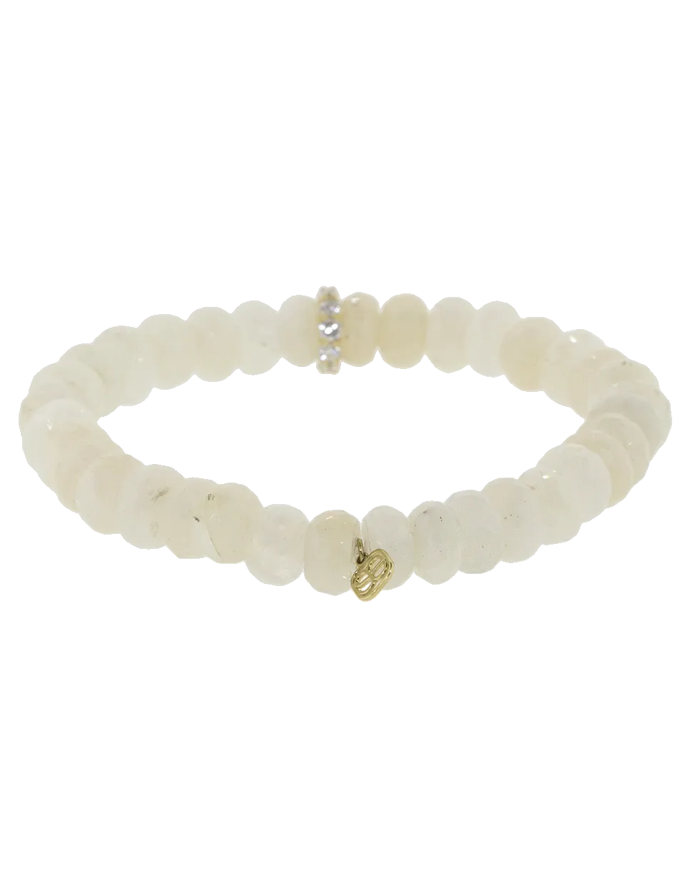 Large Diamond Rondelle Charm Bracelet