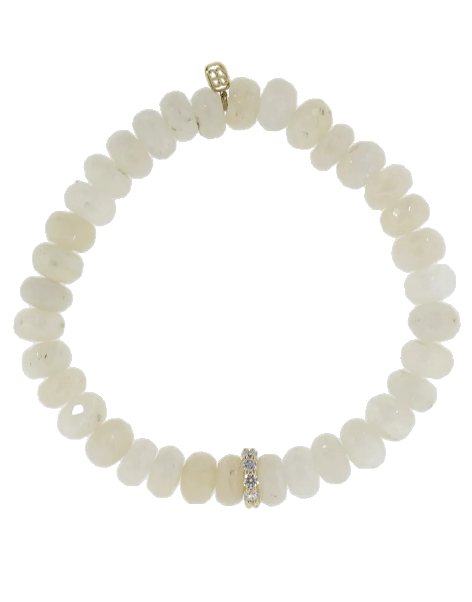 Large Diamond Rondelle Charm Bracelet
