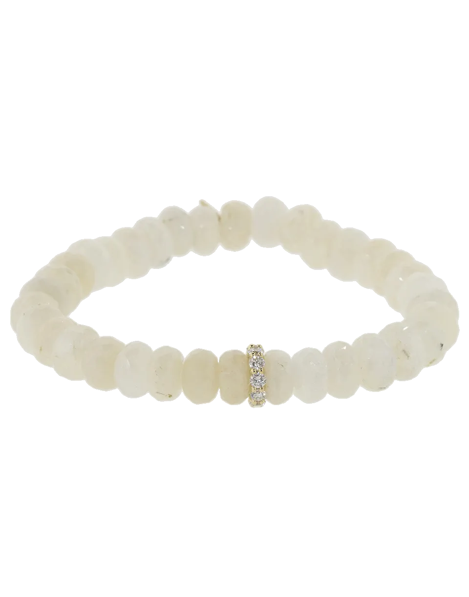 Large Diamond Rondelle Charm Bracelet