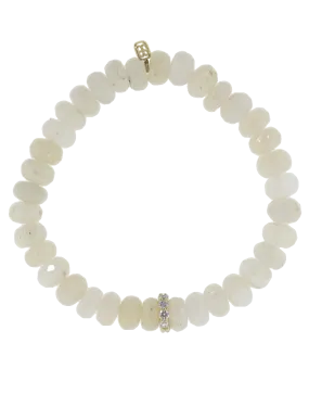 Large Diamond Rondelle Charm Bracelet