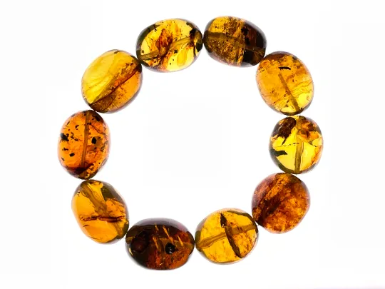 Mexican AMBER Crystal Bracelet - Beaded Bracelet, Handmade Jewelry, Healing Crystals and Stones, 48478