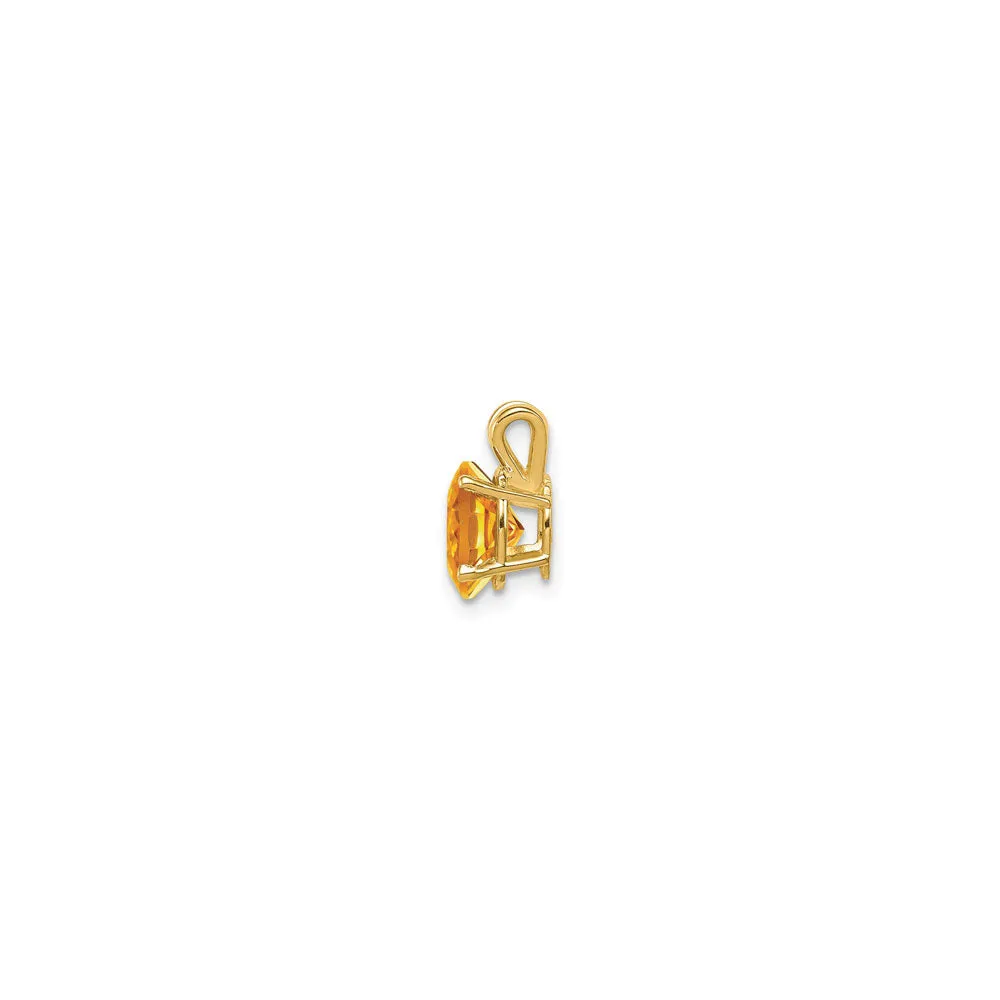 Oval Citrine Pendant (14K)