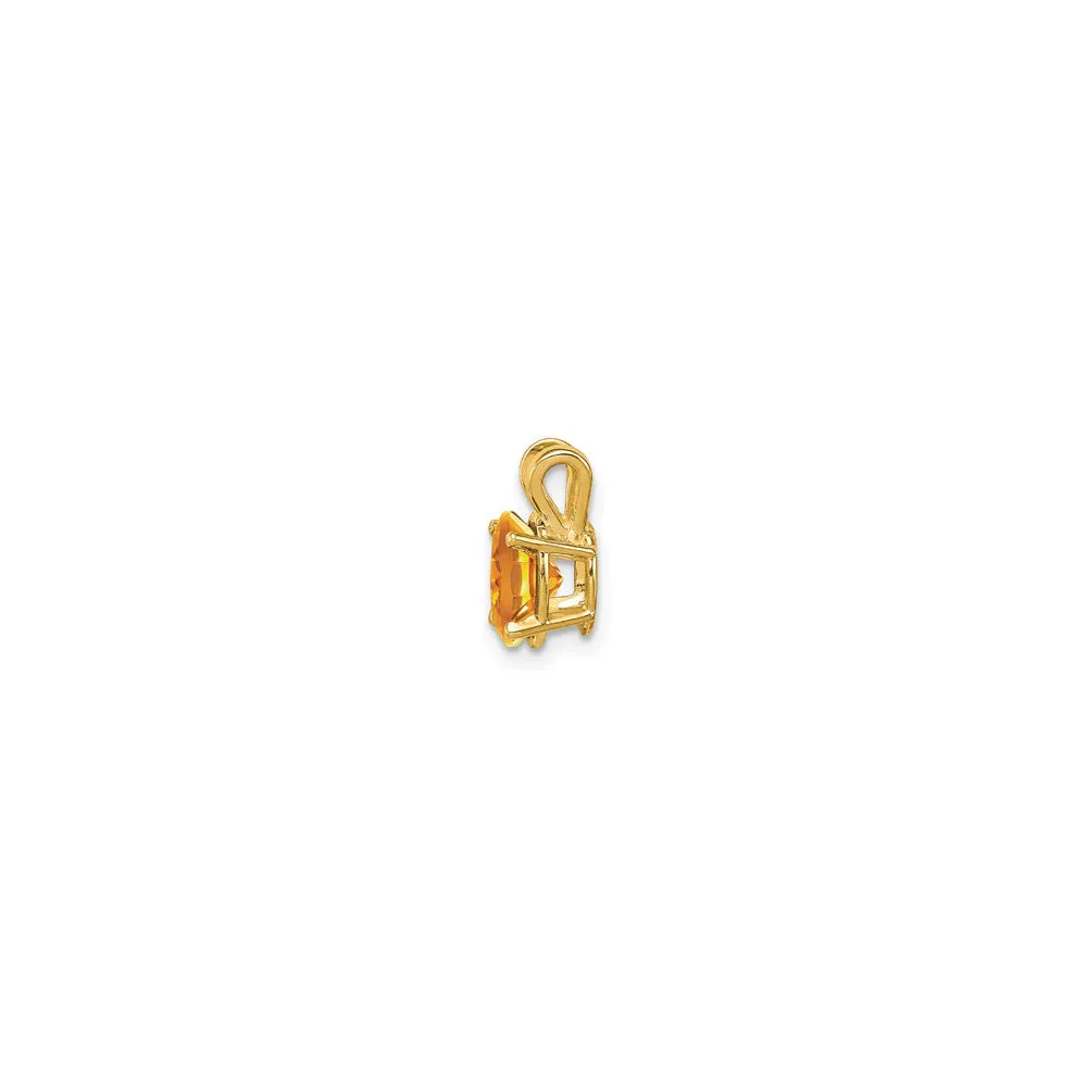 Oval Citrine Pendant (14K)