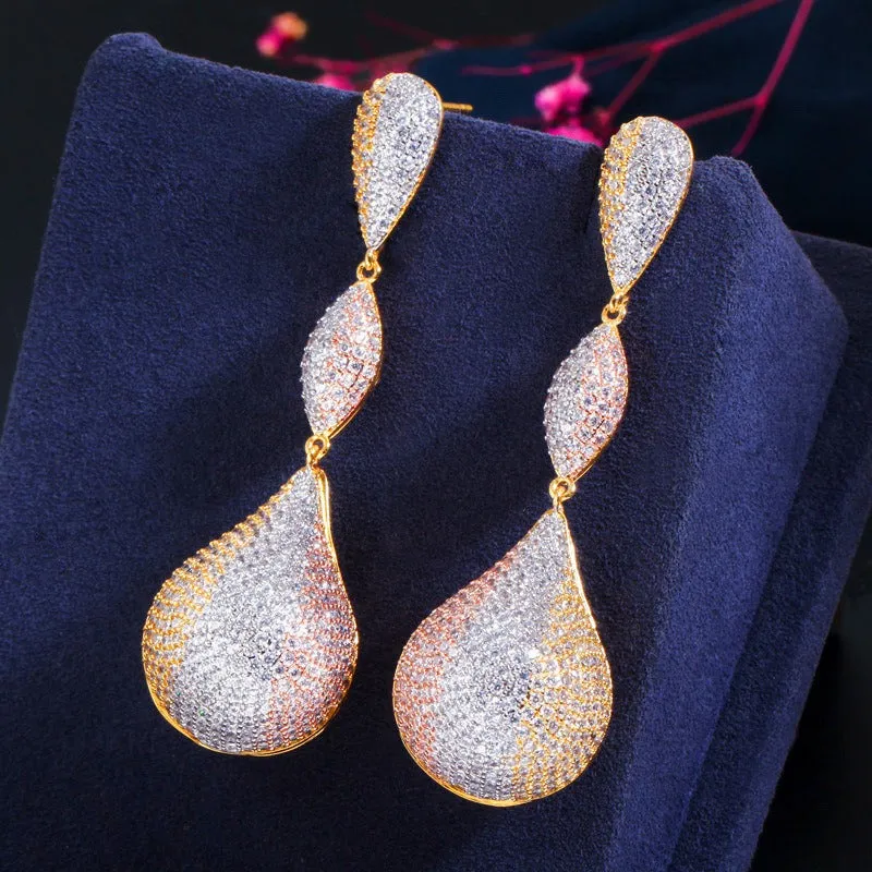 Pre Order:  Micro-Paved Zirconia Irregular Earrings