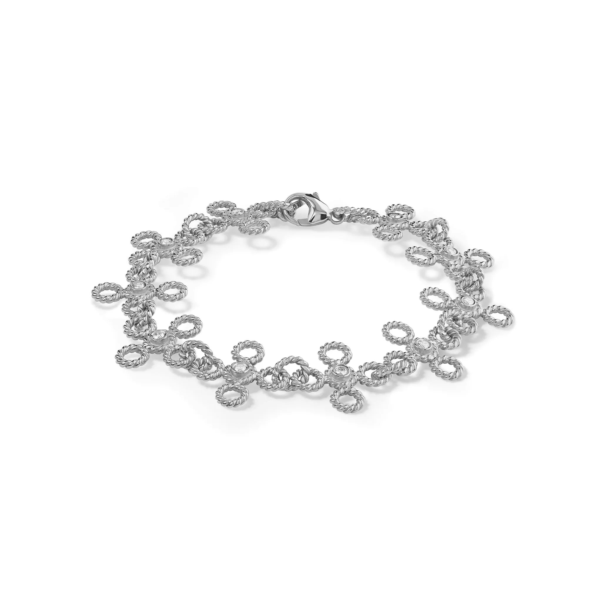 Salvavida Bracelet White Gold - Diamond