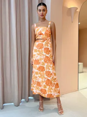 Significant Other Elena Midi Dress in Scarlet Poppy