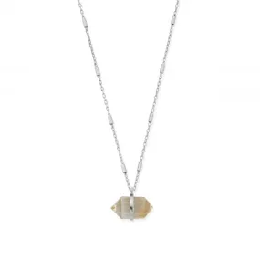 Sky Goddess Citrine Double Point Necklace SNCC3193