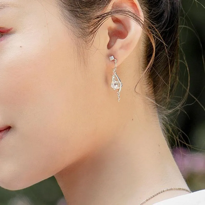 Starlight Drop Earrings for Women Crystal Ball Stars Earrings